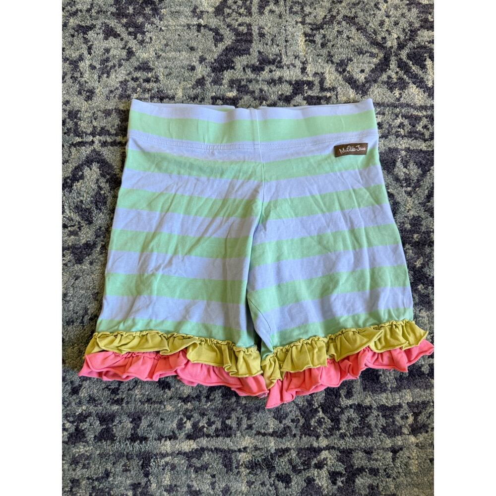 Matilda Jane | Preppy Bohemian Blue/Green Stripe Ruffle Bottoms Kid’s Bottoms